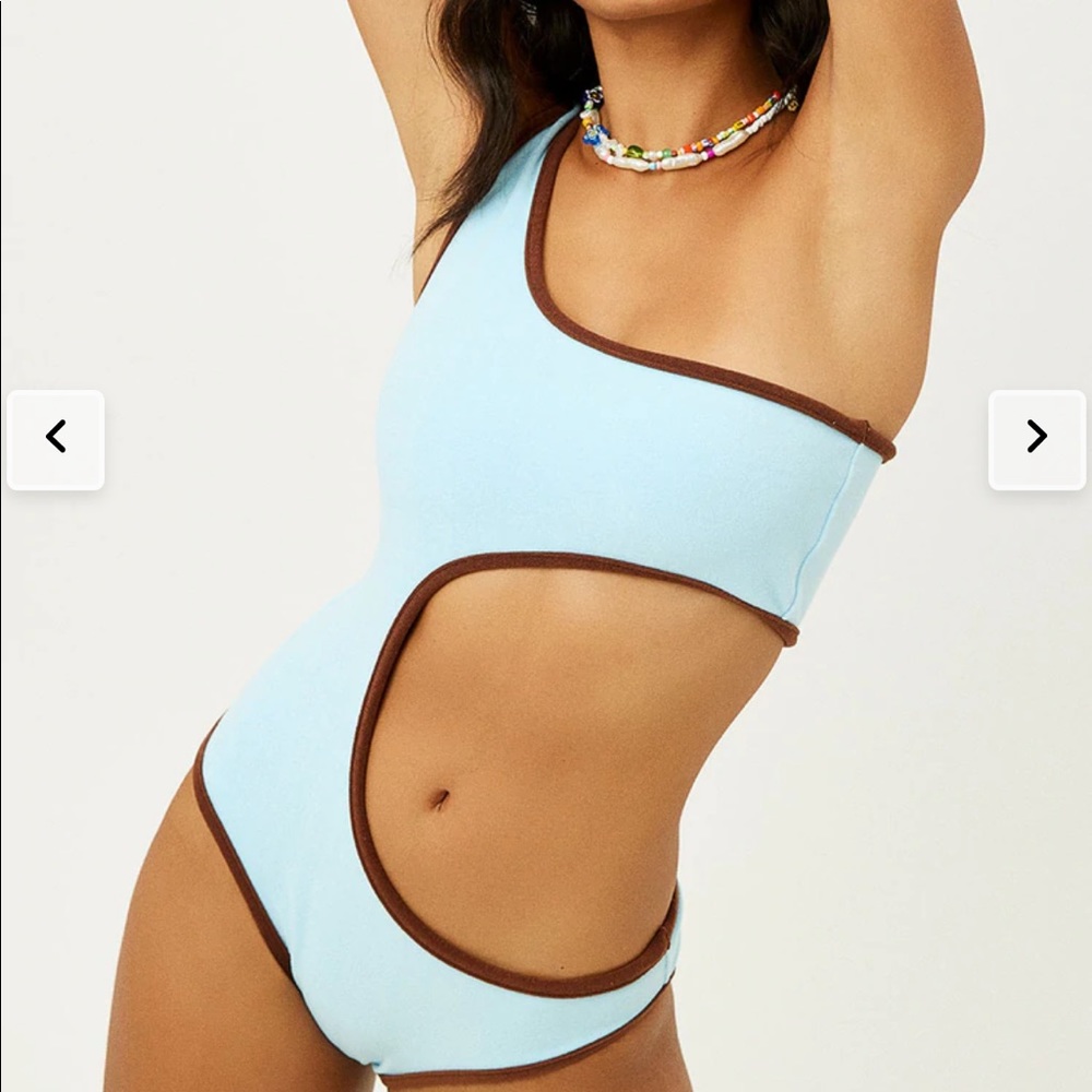 Frankie’s one piece cut out bathing suit.